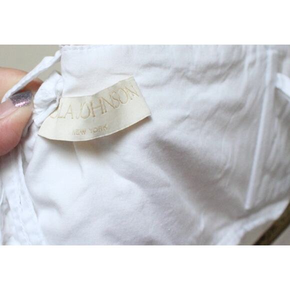 Ulla Johnson Phoebe White Cutout Keyhole Tiered Tie Maxi Dress Size 4 - Picture 6 of 6